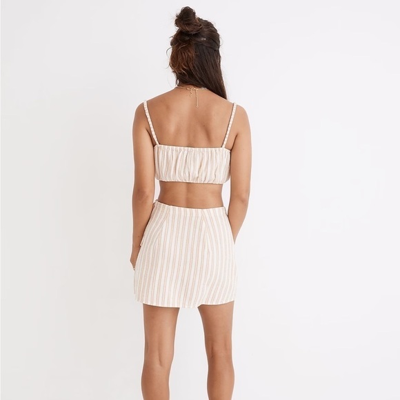 NWT Madewell Lightestspun Cover-Up Bubble Crop Top in Stripe - Picture 2 of 12